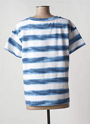 T-shirt sérigraphie avec strass manches courtes bleu RABE femme