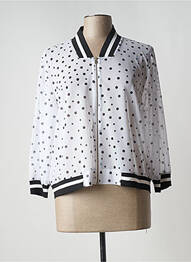 Veste casual fermeture zippée sur le devant blanc FUEGO WOMAN femme