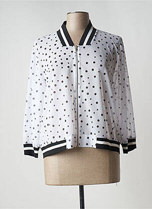 Veste casual fermeture zippée sur le devant blanc FUEGO WOMAN femme