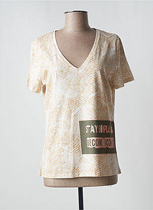 T-shirt beige EVA KAYAN pour femme