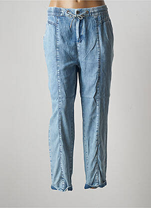 Pantalon droit taille élastique taille normale bleu EVA KAYAN femme