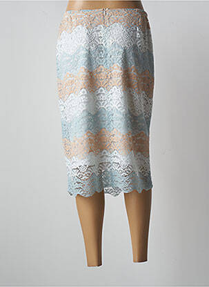 Jupe mi-longue coupe droite beige GREGORY PAT femme