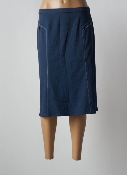 Jupe mi-longue bleu GUY DUBOUIS pour femme