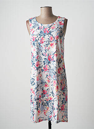 Robe mi-longue imprimé fantaisie sans manche blanc ESPRIT DE LA MER femme