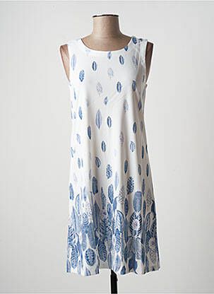 Robe mi-longue imprimé fantaisie sans manche bleu ESPRIT DE LA MER femme