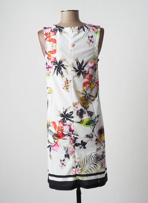 Robe mi-longue imprimé fleurs sans manche beige ESPRIT DE LA MER femme