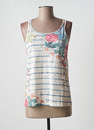 Top imprimé fantaisie sans manche beige ESPRIT DE LA MER femme