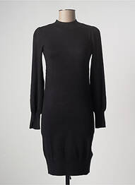 Robe pull col col montant manches longues noir CAMAIEU femme