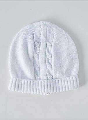 Bonnet bord-côtes blanc J.O MILANO enfant