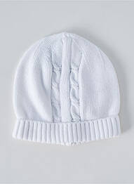 Bonnet bord-côtes blanc J.O MILANO enfant