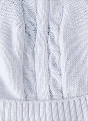 Bonnet bord-côtes blanc J.O MILANO enfant