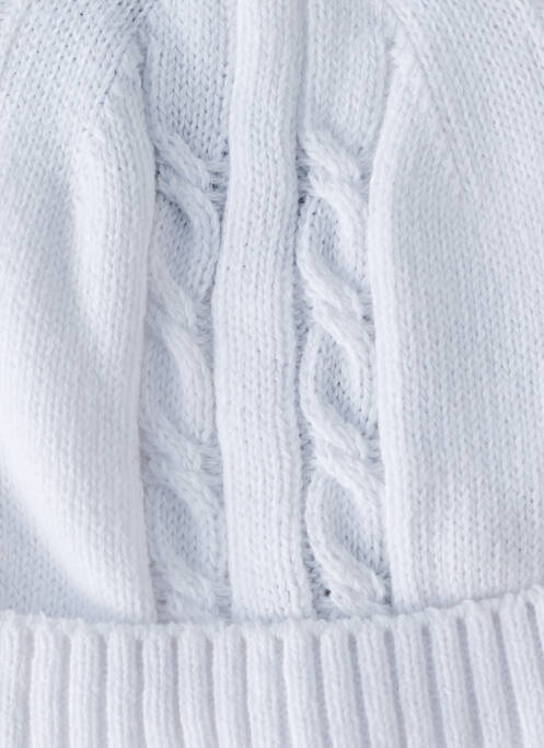 Bonnet bord-côtes blanc J.O MILANO enfant