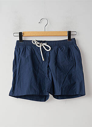 Short de bain effet matière satinée bleu DAN JOHN homme