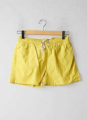 Short de bain effet matière satinée jaune DAN JOHN homme