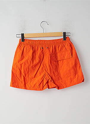 Short de bain effet matière satinée orange DAN JOHN homme