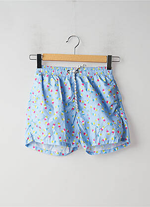 Short de bain imprimé fantaisie bleu DAN JOHN homme