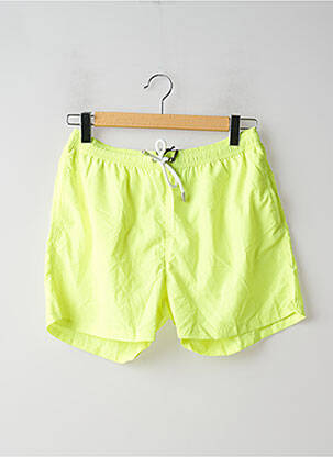 Short de bain tissage imperméable jaune DAN JOHN homme