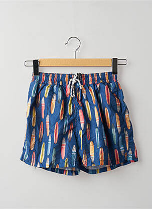Short de bain imprimé fantaisie bleu DAN JOHN homme