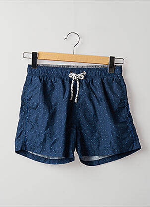 Short de bain effet matière satinée bleu DAN JOHN homme