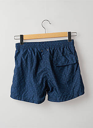 Short de bain effet matière satinée bleu DAN JOHN homme