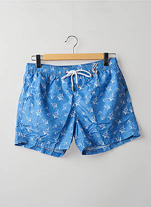Short de bain effet matière satinée bleu DAN JOHN homme