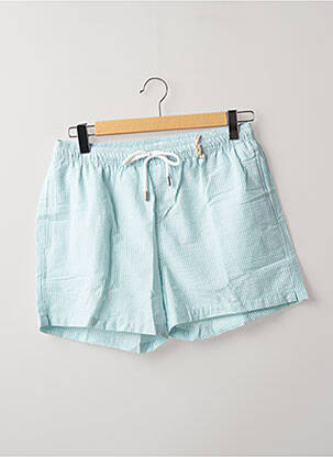 Short de bain effet matière satinée vert DAN JOHN homme
