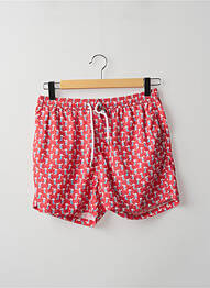 Short de bain imprimé fantaisie rouge DAN JOHN homme