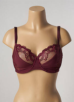 Soutien-gorge broderie haut soutien-gorge emboitant rouge SIMONE PERELE femme