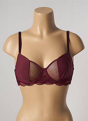 Soutien-gorge tissage tulle haut soutien-gorge emboitant rouge SIMONE PERELE femme