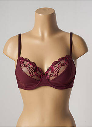 Soutien-gorge broderie haut soutien-gorge emboitant rouge SIMONE PERELE femme