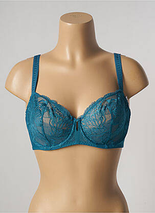 Soutien-gorge broderie haut soutien-gorge emboitant bleu SIMONE PERELE femme