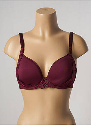Soutien-gorge effet matière satinée haut soutien-gorge moulé rouge SIMONE PERELE femme