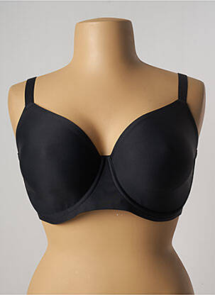 Soutien-gorge effet matière satinée haut soutien-gorge moulé noir M&S COLLECTION femme