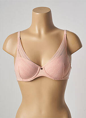 Soutien-gorge effet matière satinée haut soutien-gorge moulé rose FEMILET femme
