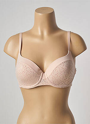 Soutien-gorge effet matière satinée haut soutien-gorge moulé rose FEMILET femme
