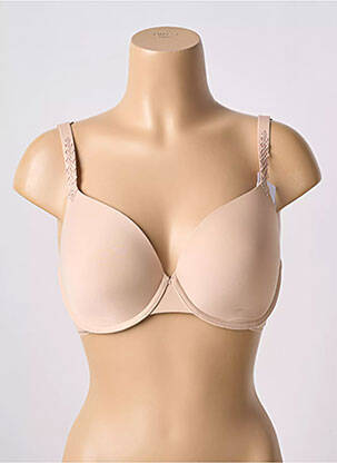 Soutien-gorge effet matière satinée haut soutien-gorge moulé chair SIMONE PERELE femme