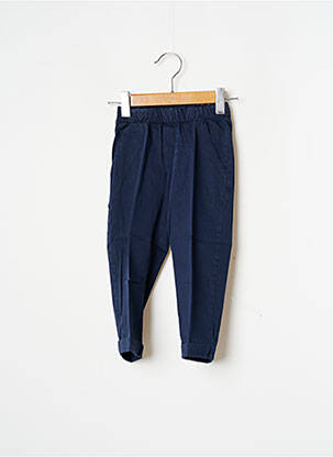 Pantalon slim tissage popeline taille élastique bleu J.O MILANO fille