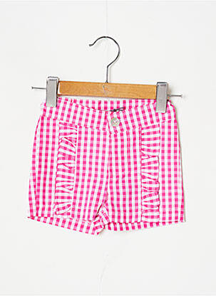 Short taille normale taille ajustable rose J.O MILANO fille