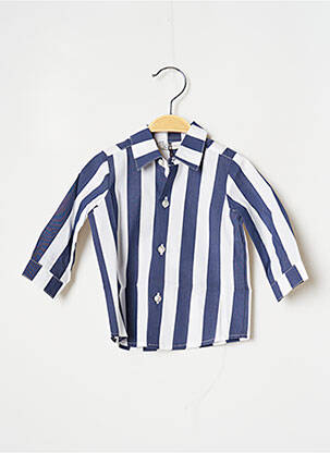 Chemise manches longues imprimé rayures bleu J.O MILANO garcon