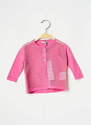 Gilet manches longues resserrée sur le bas rose J.O MILANO fille