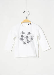 T-shirt fermeture boutonnée au dos manches longues blanc J.O MILANO fille