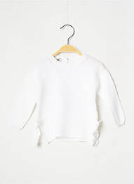Pull resserrée sur le bas manches longues blanc J.O MILANO fille