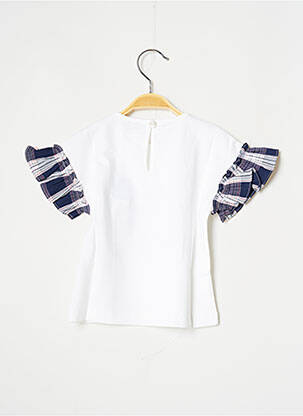 Top coupe droite manches courtes blanc J.O MILANO fille