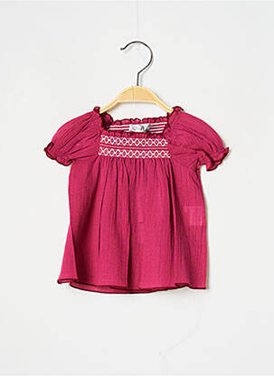 Blouse manches courtes manches courtes rose J.O MILANO fille