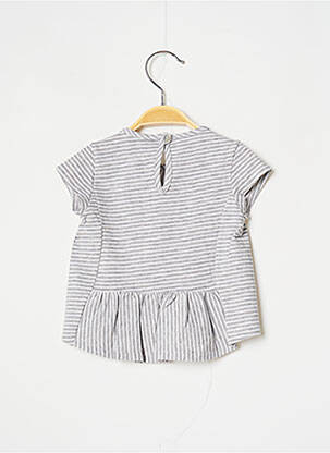 T-shirt fermeture boutonnée au dos manches courtes gris J.O MILANO fille