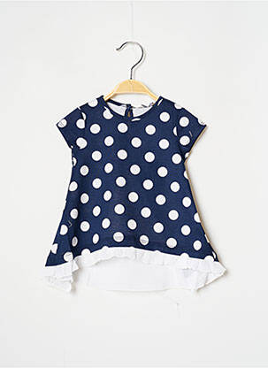 Tunique manches courtes col rond bleu J.O MILANO fille