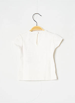 T-shirt fermeture boutonnée au dos manches courtes blanc J.O MILANO fille