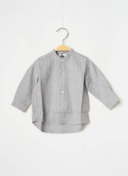 Chemise manches longues imprimé rayures gris J.O MILANO garcon