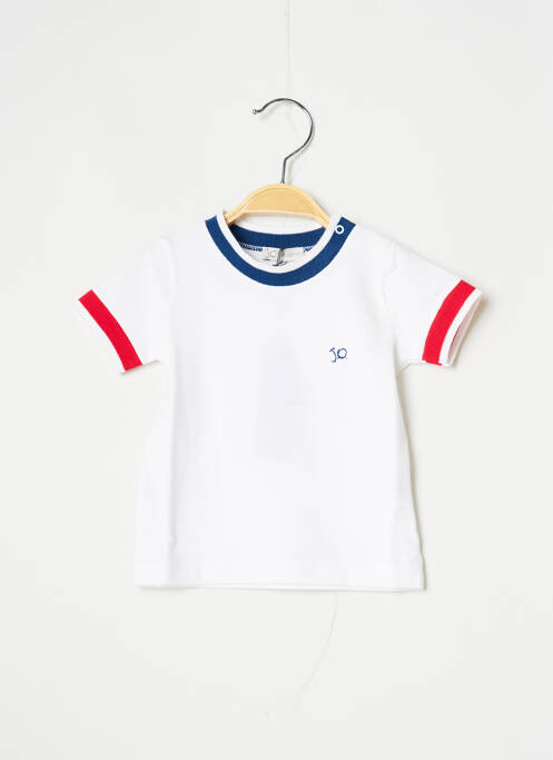 T-shirt coupe droite manches courtes blanc J.O MILANO garcon