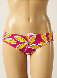 Bas de maillot de bain imprimé fleurs culotte rose AUBADE femme